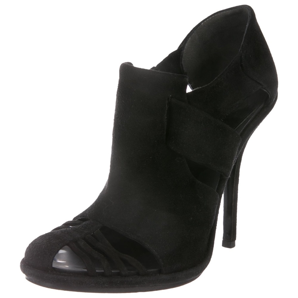 BALENCIAGA Suede Round-Toe Booties